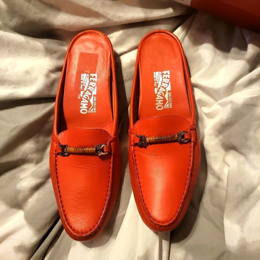 NWT Salvatore Ferragamo red mules authentic ♥️ size 9 2A